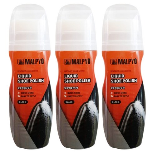 말표 액체 구두약 검정색 75ml, BLACK, 3개