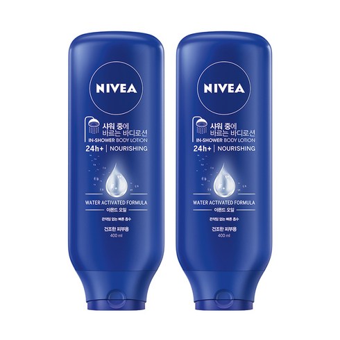 니베아 인샤워 나리싱 바디로션, 400ml, 2개