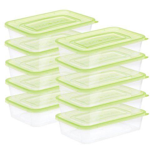 쿡앤락 직사각 밀폐용기, 1세트, 500ml x 10p