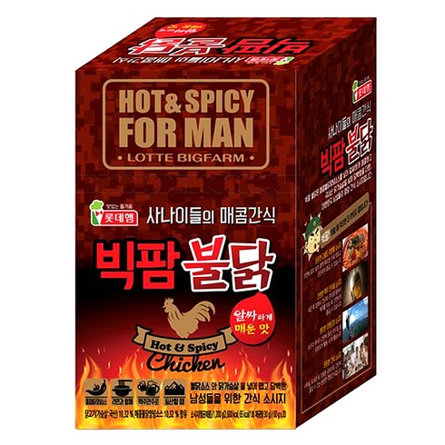 빅팜 - 롯데햄 빅팜 불닭 간식 소시지, 60g, 20개