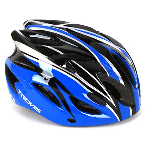 트로비스 SAFE 자전거 헬멧 + 썬바이저, 블루