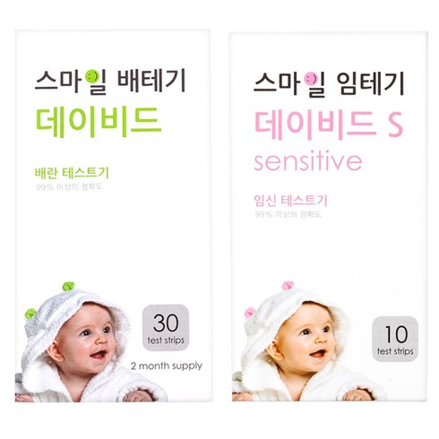 스마일랩 스마일 데이비드 배란테스트기 30p + 스마일 임신테스트기 S 10p, 1세트