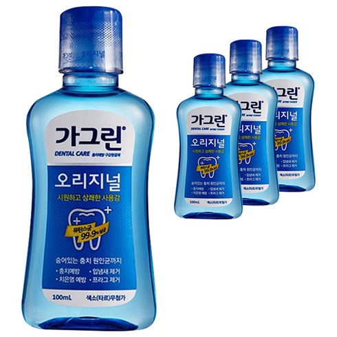 가그린 오리지널 구강청결제, 4개, 100ml
