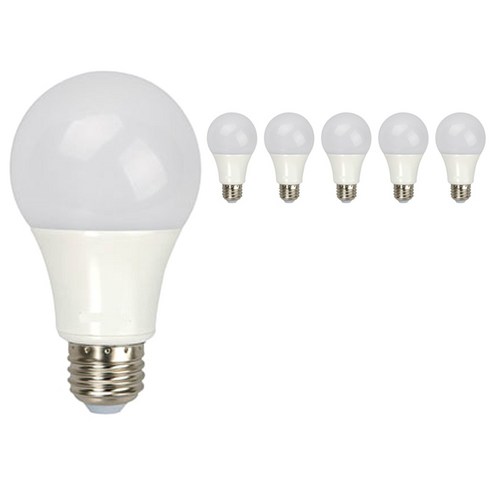 장수램프 LED전구 A19 8W, 주광색, 6개