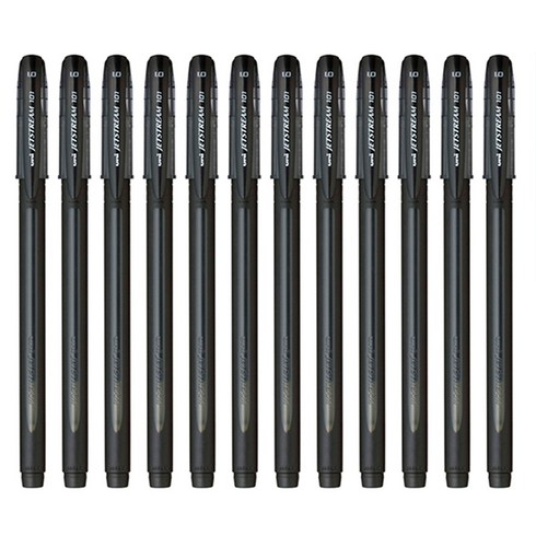 bc스트림 - 미쯔비시 유니 제트스트림 캡식펜 SX-101 1.0mm, 블랙, 12개
