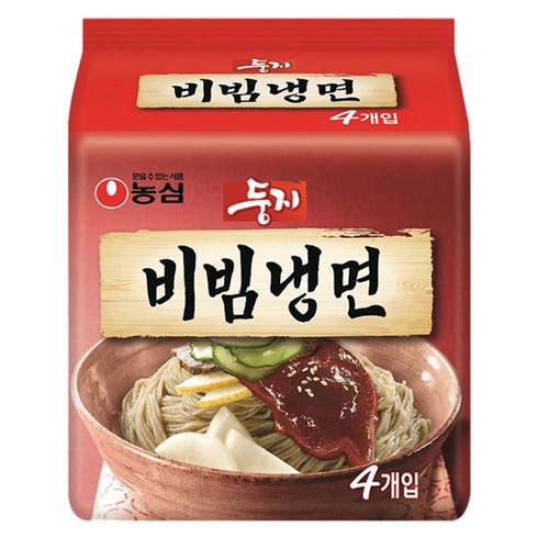 농심 둥지 비빔냉면 162g, 4개