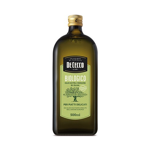 데체코올리브오일500 - 데체코 엑스트라 버진 올리브 오일 유기농, 500ml, 1개