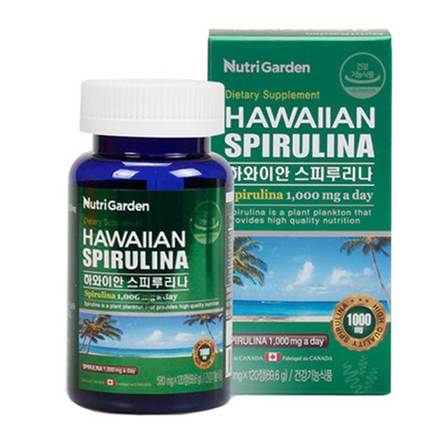 뉴트리가든 하와이안 스피루리나, 120정, 1개