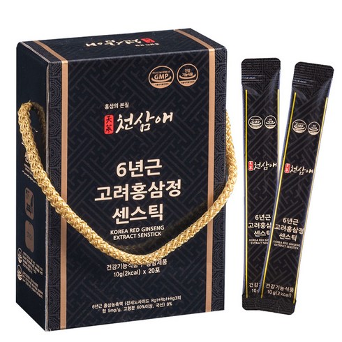 천삼애 6년근 고려홍삼정 센스틱, 10g, 1개