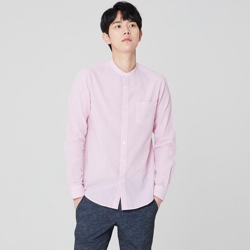 마인드브릿지 남성용 쿨코튼혼방 잔가로 스탠에리 셔츠