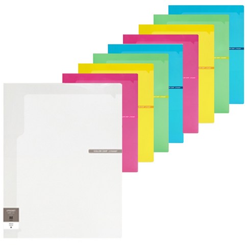 에코청운 칼라칩 2포켓홀더 A4, 랜덤 발송, 9개입