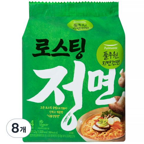 풀무원 자연건면 정면 411.2g, 8개