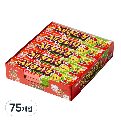 크라운 새콤달콤 딸기, 29g, 75개