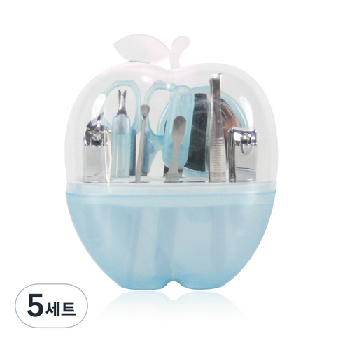 그뤠잇라이프 손톱깎이 세트 블루, 9종, 5세트