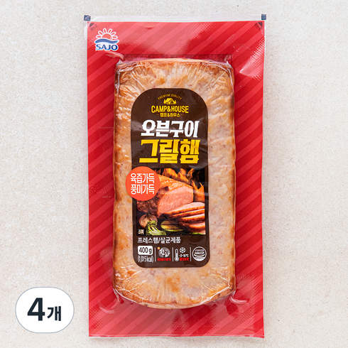 오븐구이그릴햄 - 사조 오븐구이 그릴햄, 400g, 4개