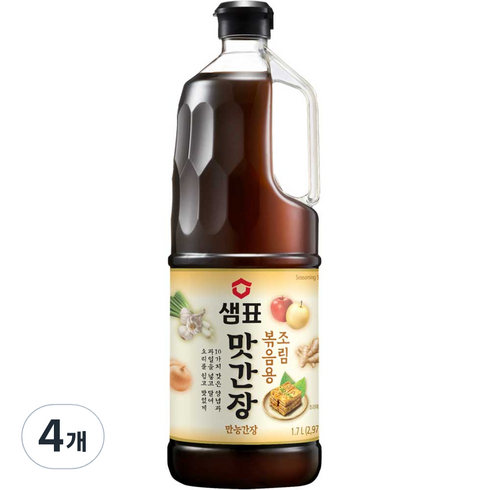 샘표 조림볶음용 맛간장, 1.7L, 4개