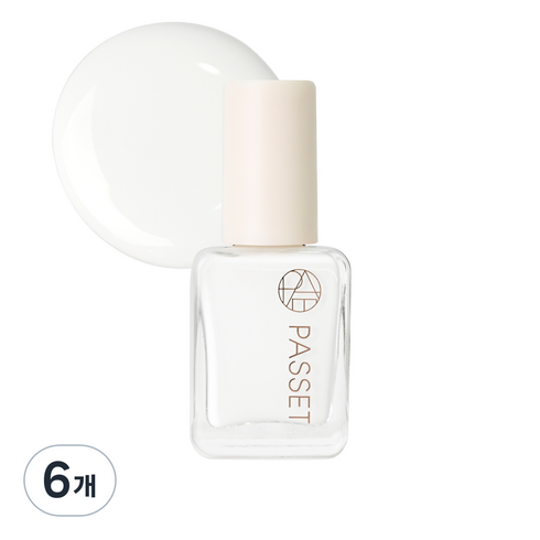 2023년 가성비 최고 팁토우 화이트커런트 - 파셋 셀럽 네일컬러 폴리쉬 매니큐어 7ml, 셀럽화이트, 6개
