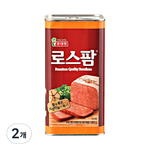 스팸대용량 - 롯데 로스팜, 2개, 1.8kg