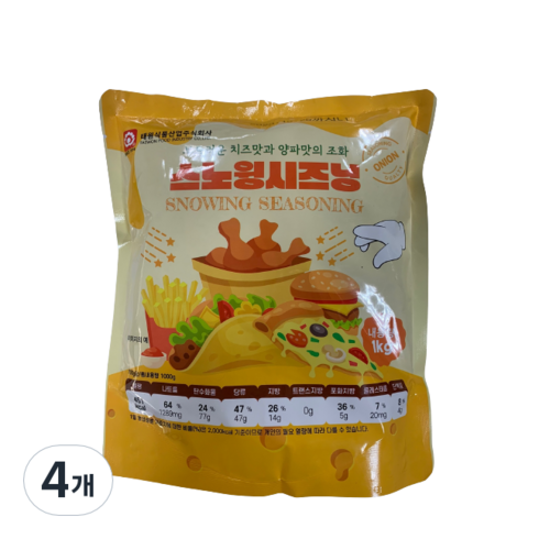 태원식품 스노윙시즈닝 TW, 1kg, 4개