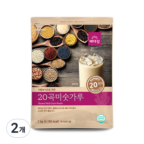 배대감미숫가루 - 배대감 20곡 미숫가루, 1kg, 2개