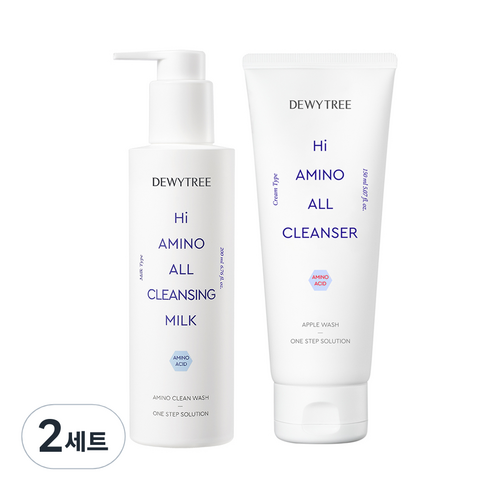 듀이트리클렌징밀크 - 듀이트리 하이 아미노 올 클렌징 밀크 200ml + 클렌징 폼 150ml 세트, 2세트