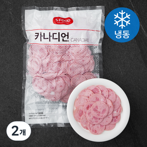 카나디안햄 - 에쓰푸드 카나디언 소시지 (냉동), 1000g, 2개