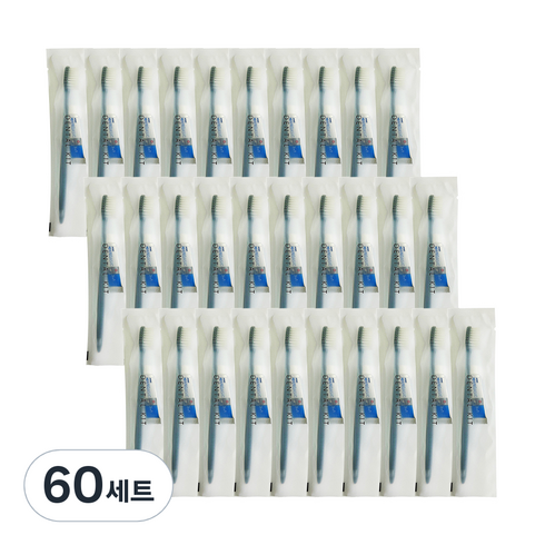 일회용 호텔 칫솔 치약 덴탈 키트 세트 블루그린, 4g, 60세트