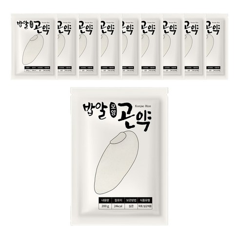 곤약쌀 - 글로델 밥알 모양 곤약, 200g, 10개