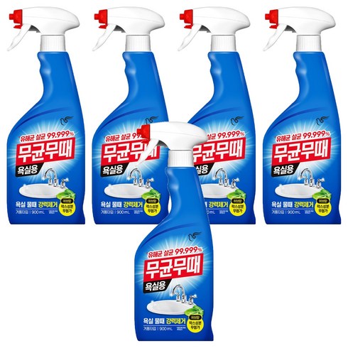 무균무때 욕실용 세정제 단품, 900ml, 5개