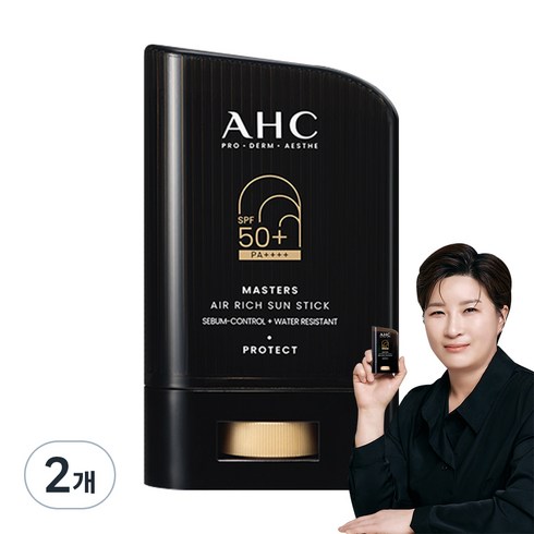 새디스틱뷰티외전 - AHC 마스터즈 에어 리치 선스틱 SPF50+ PA++++, 14g, 2개