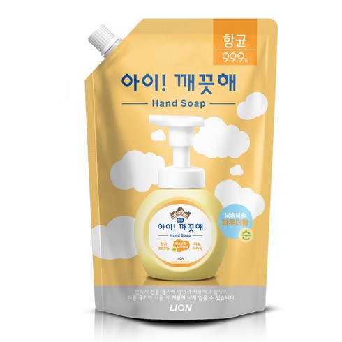 아이깨끗해 순 핸드워시 파우더향 리필용, 600ml, 1개