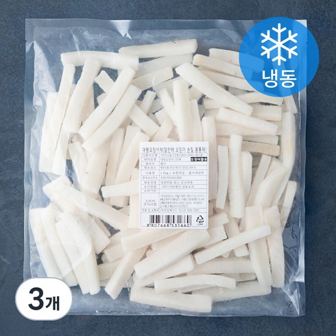 신진항 오징어회 - 알찬해 오징어 손질 몸통채 (냉동), 3개, 1.6kg