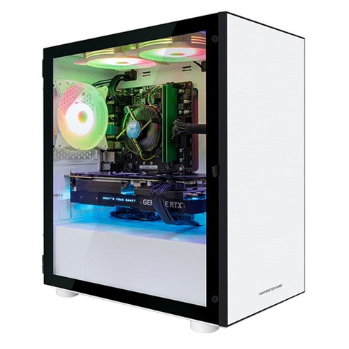 한성컴퓨터 게이밍 데스크탑 화이트 TFG MX2507A (Ryzen5 2600 WIN미포함 RAM 16GB 교체장착 SSD 240GB RX570), 기본형