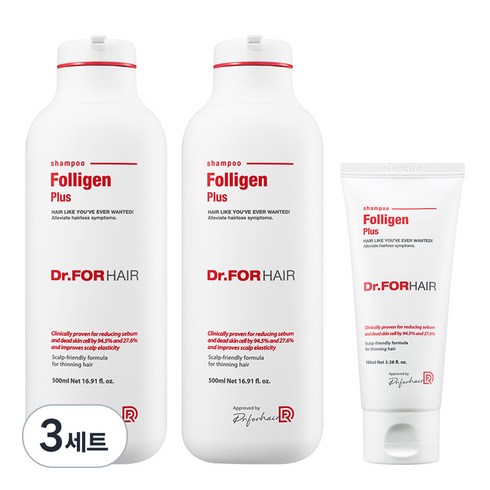 닥터포헤어 폴리젠 플러스 샴푸 500ml x 2p + 100ml, 3세트