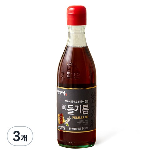 밥상마루들기름 - 밥상마루 100% 들깨로 만들어 진한 들기름, 350ml, 3개