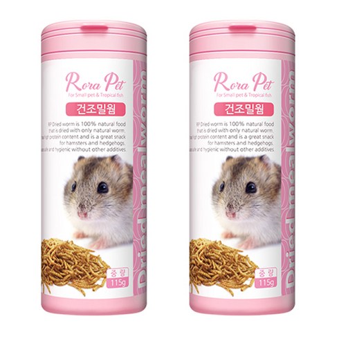 2023년 가성비 최고 밀웜 - 로라펫 건조밀웜 간식, 115g, 2개