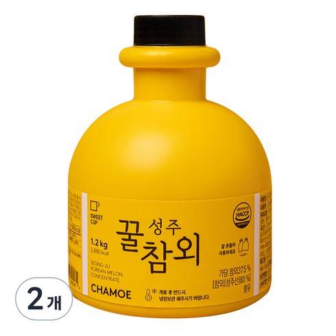 청참외 - 스위트컵 성주 꿀참외 농축액 1.2kg, 2개