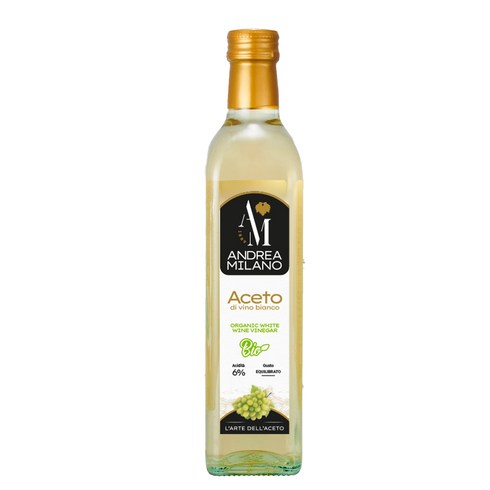 안드레아밀라노 유기농 화이트와인 식초, 500ml, 1개