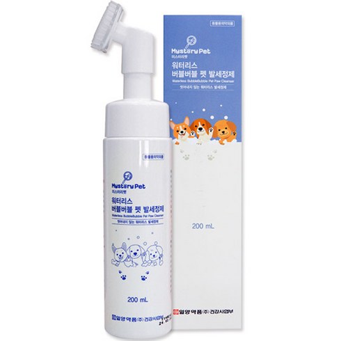 강아지꼬순내발세정제 - 일양약품 동물용 의약외품 워터리스 브러쉬 펫 발세정제, 200ml, 1개