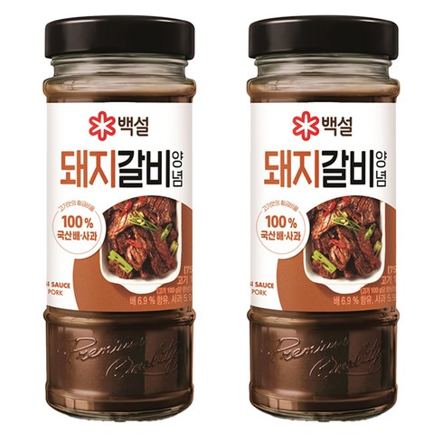 백설갈비양념 - 백설 돼지갈비양념, 500g, 2개