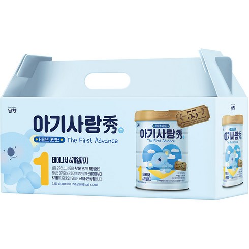 아기사랑수 어드밴스 분유 1단계, 750g, 3개