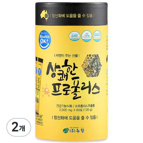 상쾌한 프로폴리스 항산화영양제, 60포, 2개