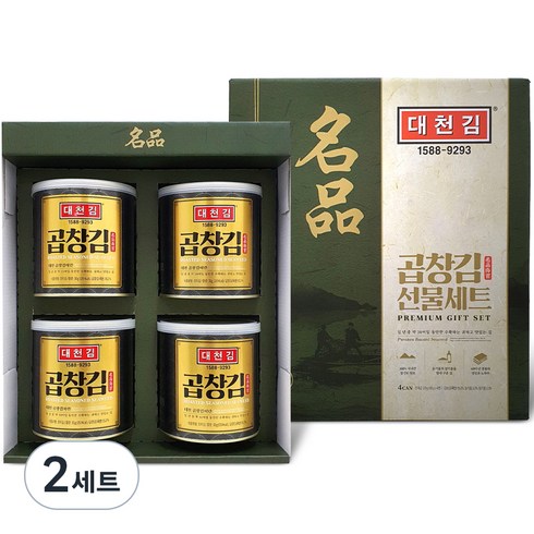 대천곱창김캔 - 대천김 곱창 캔김 4p, 2세트