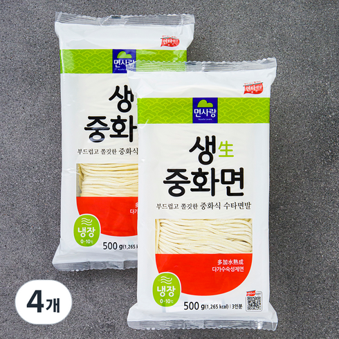 면사랑 생 중화면, 500g, 4개