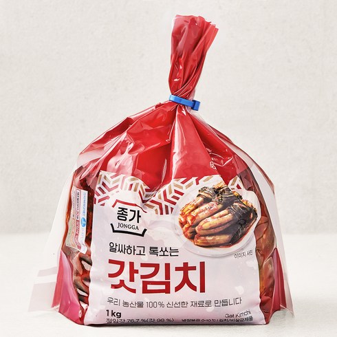 갓김치1kg - 종가 갓김치, 1kg, 1개