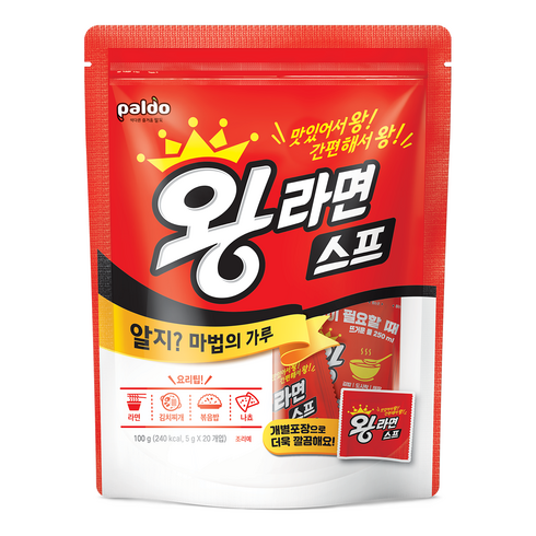 신라면스프 - 팔도 왕라면 스프 20p, 100g, 1개