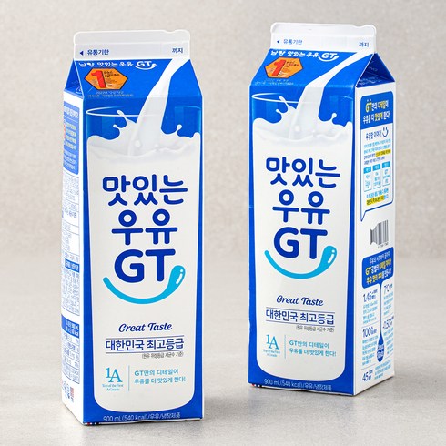 우유 - 남양유업 맛있는 우유 GT, 900ml, 2개