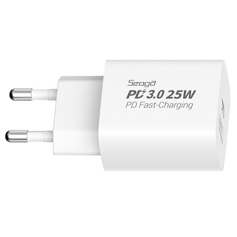 서가 25W PD3.0 PPS 2포트 멀티 초고속 충전기, 화이트, 1개