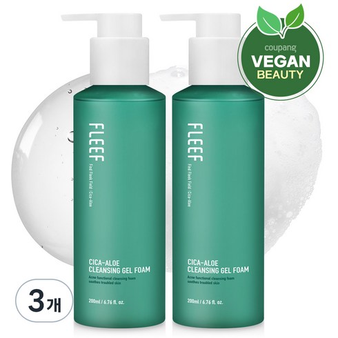플리프 시카 알로에 여드름 완화 약산성 클렌징 젤 폼, 200ml, 6개