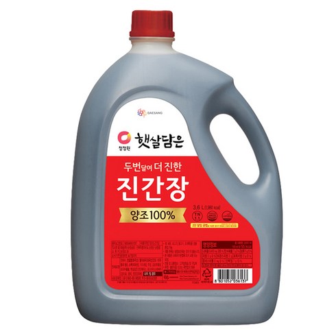 청정원진간장 - 청정원 햇살담은 두 번 달여 더 진한 진간장, 3.6L, 1개